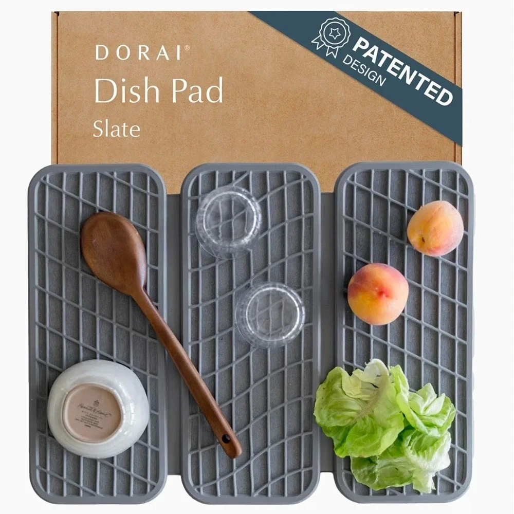 Dorai Home Slate Stone Dish Pad Quick-Drying Diatomaceous Earth Mat 106-10003